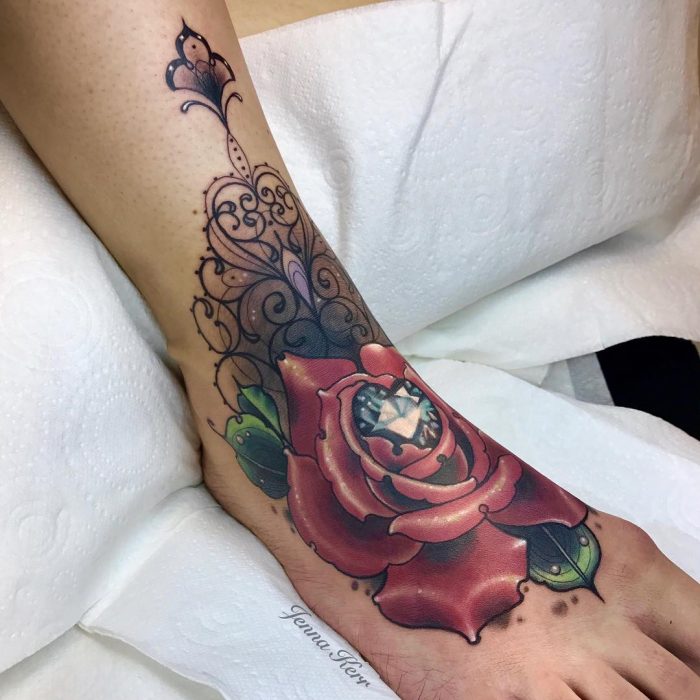 tatuaje de rosa 