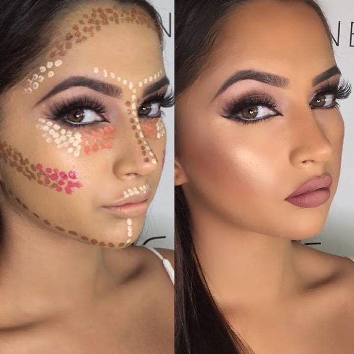 contouring con puntos 