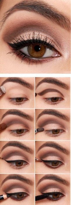 Tutorial de maquillaje para ojos color marrón 