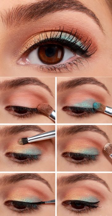 Tutorial para maquillar los ojos de color azul 