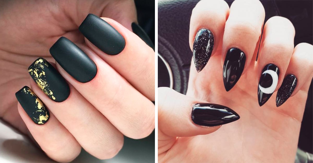 25 Diseños de uñas negras para las chicas con más estilo