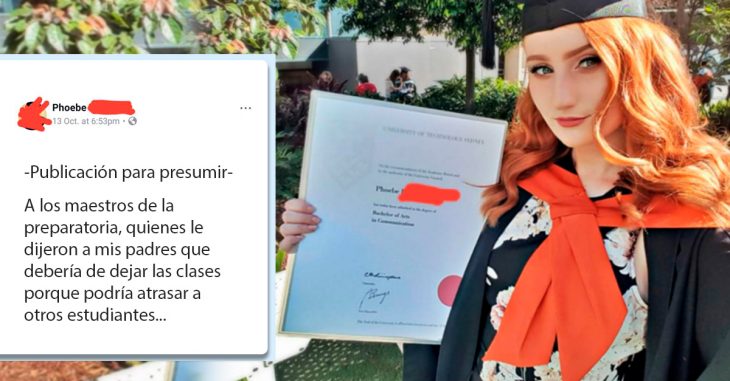 Una chica con dislexia logra graduarse de la universidad y envía este mensaje a quienes la llamaron estúpida