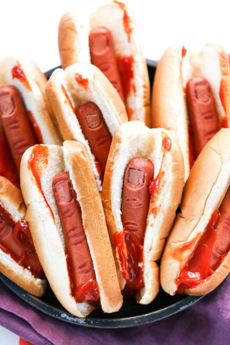 Hotdogs hechos con dedos 