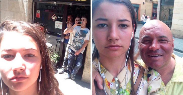 Esta chica se toma selfies con los hombres que la acosan por la calle