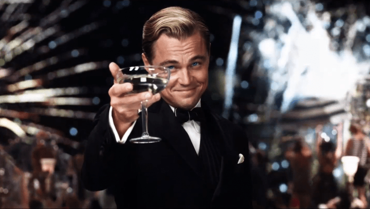 lenonardo dicaprio brindis