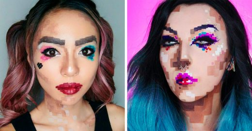 Este maquillaje de píxeles es todo lo que necesitas usar en Halloween