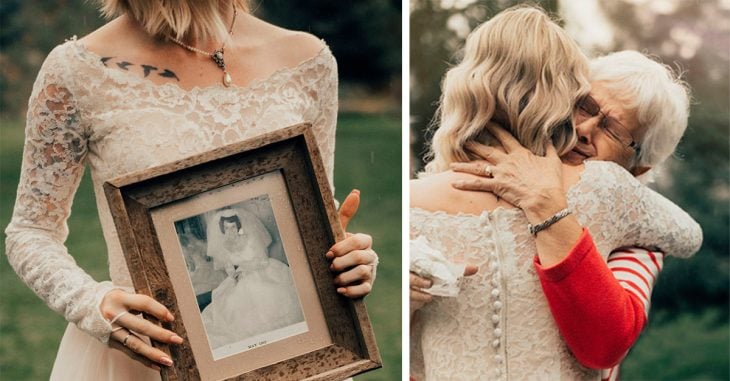 Esta novia sorprendió a su abuela al usar su vestido de boda de 1962; su reacción fue de lo más adorable