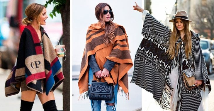 15 outfits con los que te inspirarás a usar un poncho en invierno