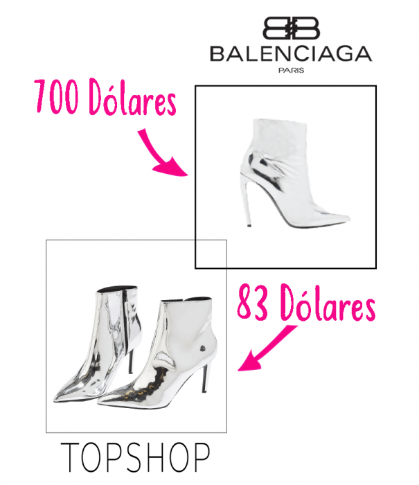 zapatos de diseñador vs zapatos accesibles balenciaga topshop