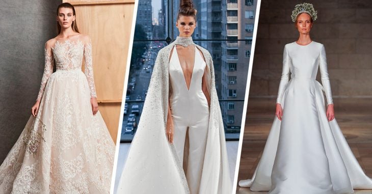 25 Sencillos vestidos de novia de la semana de novias otoño 2018