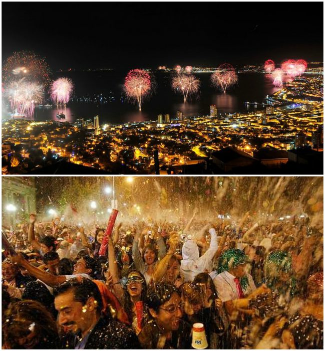 Año nuevo en Valparaiso, Chile