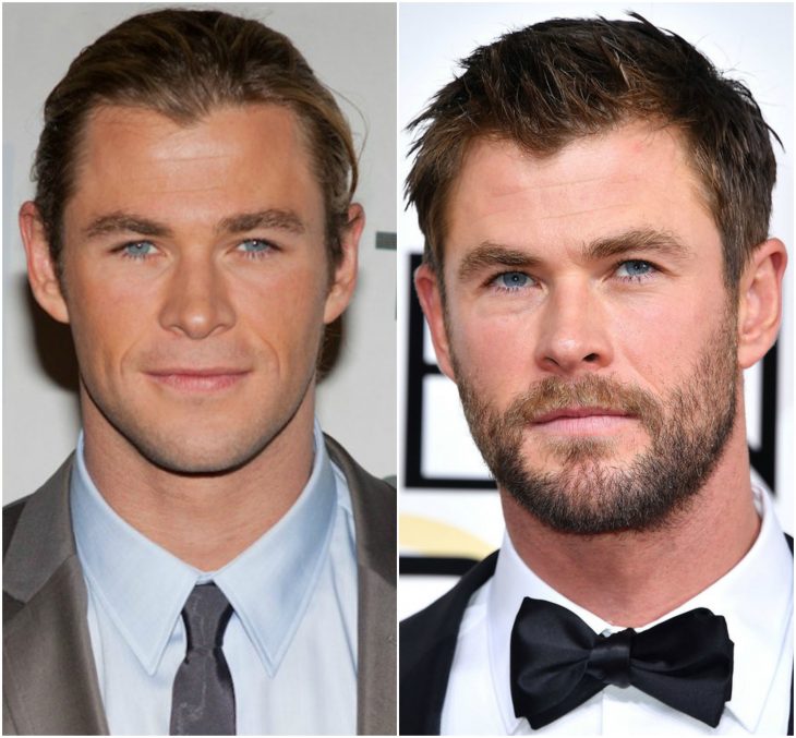 1. Chris Hemsworth con y sin barba