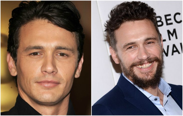 13. James Franco sin y con barba