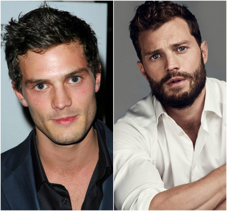 19. Jamie Dornan sin y con barba