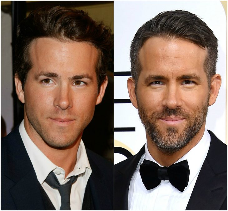 20. Ryan Reynolds sin y con barba