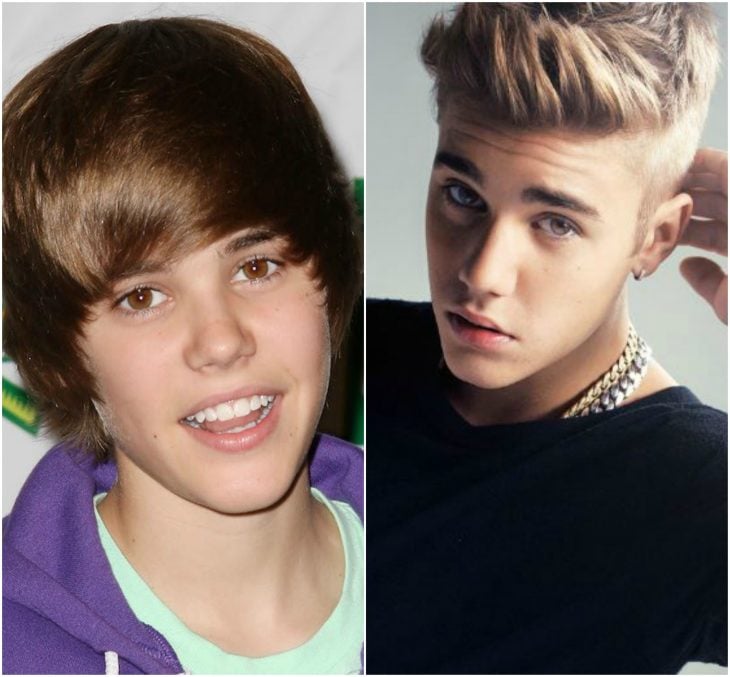 Justin Bieber joven y actual