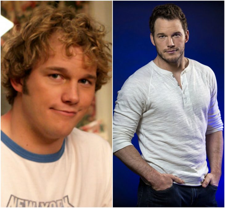 Chris Pratt joven y actual