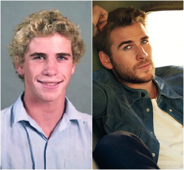 Liam Hemsworth joven y actual