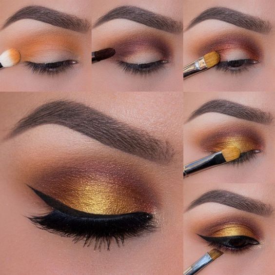 Maquillajes paso a paso para resaltar tus ojos cafés tonos naranja y cafe Maquillajes paso a paso para resaltar tus ojos cafés