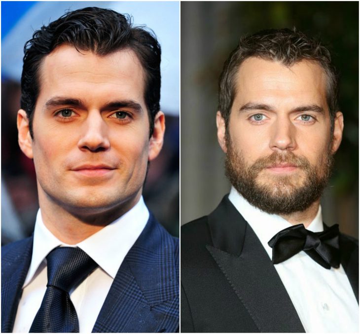 6. Henry Cavill sin y con barba