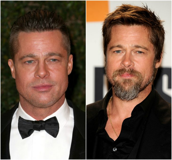 9. Brad Pitt sin y con barba