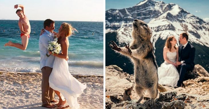 Fotos de boda que fueron mejoradas por divertidos intrusos