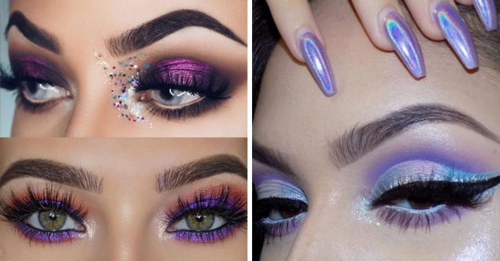 Ideas de maquillaje para ojos en morado