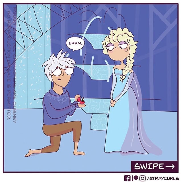 ilustración de Elsa, Frozen