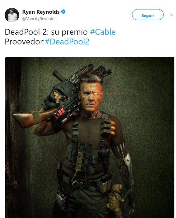 Ryan Reinolds dando un adelanto de Deadpool 2 