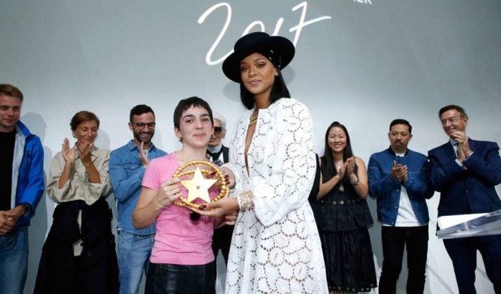 Rihanna durante la entrega de un premio de moda