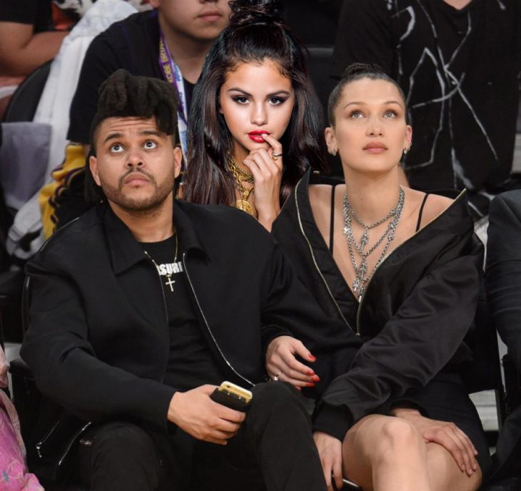 The weeknd, Selena Gomez y Bella hadid 