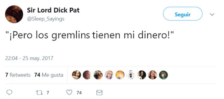 Comentarios en twitter sobe un chico que habla dormido