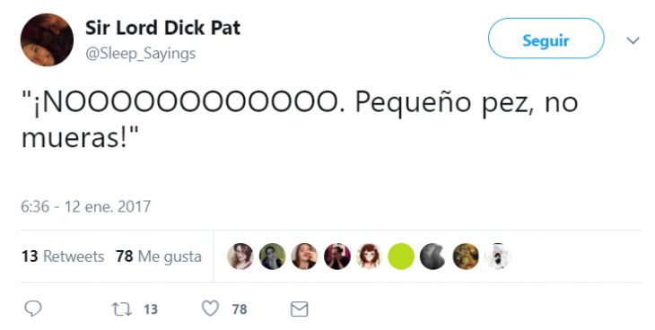 Comentarios en twitter sobe un chico que habla dormido 