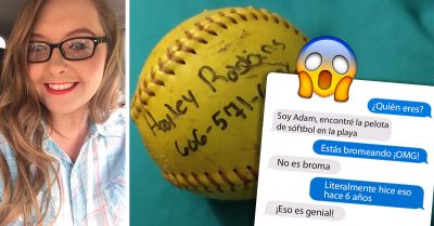 Anota su número de teléfono en una pelota y la deja en la playa; 6 años más tarde recibe mensaje