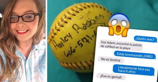 Una chica arrojó una pelota con un mensaje de amor y seis años después recibió una respuesta