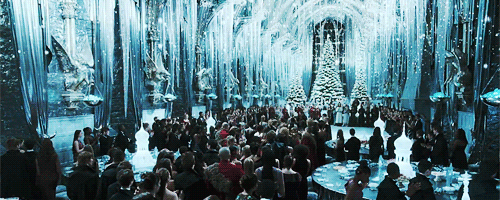 Escena de Harry Potter en el baile de Navidad