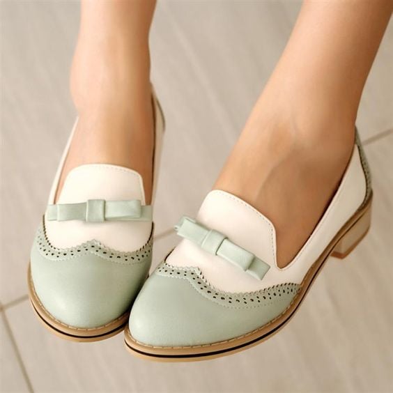 zapatos verdes pistache