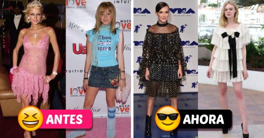 Esta comparación demuestra el estilo que tenían las adolescentes antes y ahora