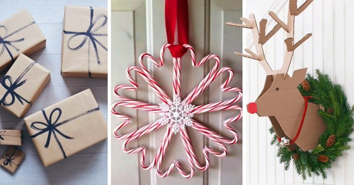 15 Preciosos adornos navideños sencillos de hacer y sin gastar mucho dinero