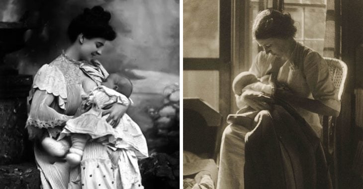 Mujeres alimentando a sus hijos en el siglo XIX, antes de convertirse en tema tabú