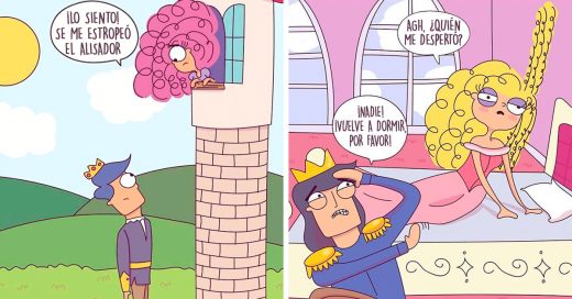 Esta ilustradora muestra los problemas de las princesas Disney si tuvieran el cabello rizado