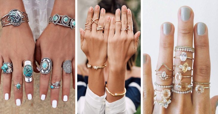 maneras de combinar tus anillos para un look chic