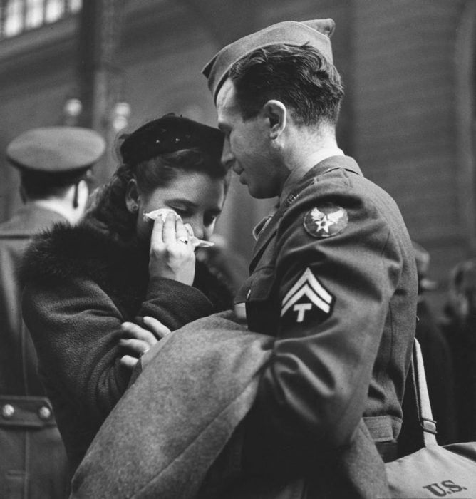 Despidiendo a las tropas en Nueva York, 1943