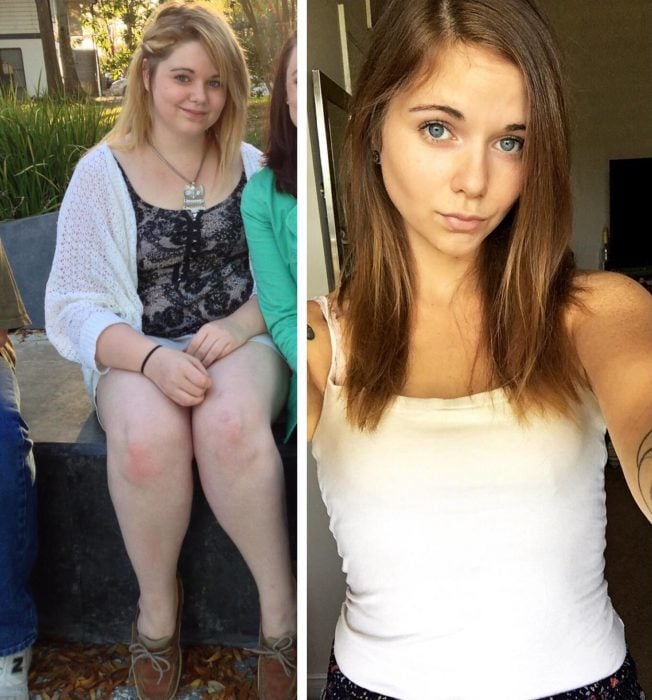 Antes y después de personas que han bajado de peso 
