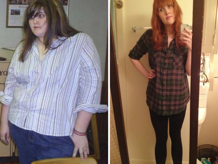 Antes y después de personas que han bajado de peso 