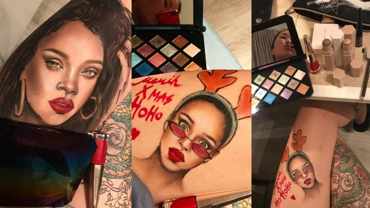 Artista pinta a Rihanna con Fenty beauty 