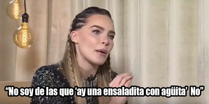 Cantante Belinda hablando sobre lo que le gusta comer 