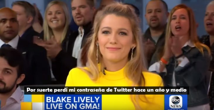 Blacke lively dando una entrevista en un programa de televisión