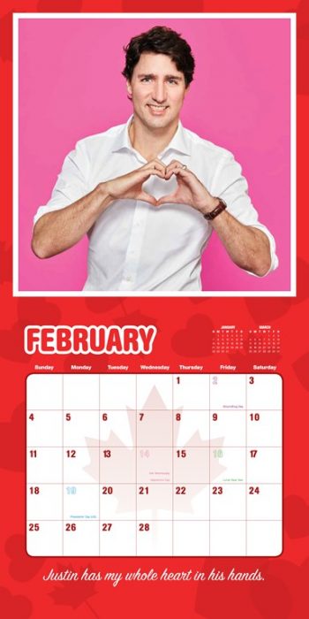 Calendario de Justin Trudeau 