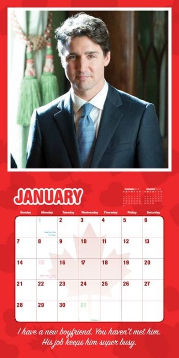 Calendario de Justin Trudeau 